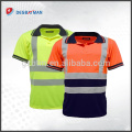Camiseta de polo de trabajo de seguridad de manga corta Viz Visibilidad alta EN471 / Camiseta de alta visibilidad Trabajo de seguridad reflectante Noche de funcionamiento